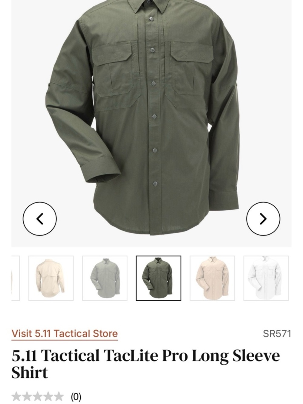 5.11 Tactical Long Sleeve Shirt TacLite Pro XL